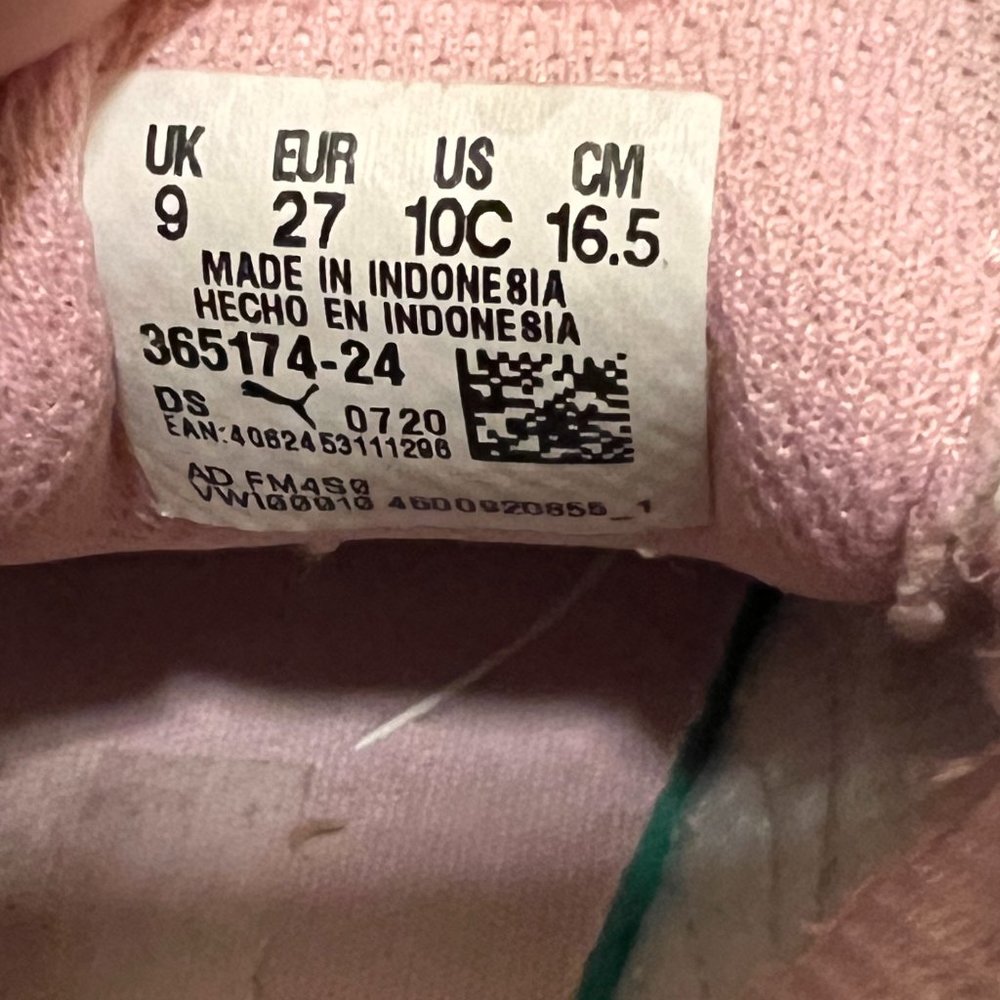 Puma size 10C pink sneakers - Picture 9 of 11